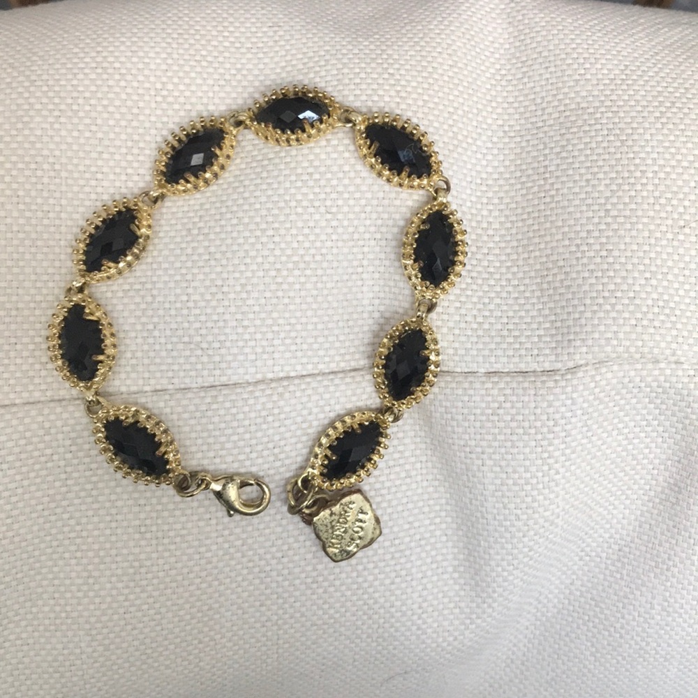 Kendra Scott gold & black link bracelet